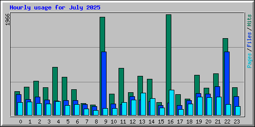 Hourly usage for July 2025