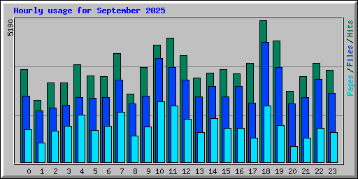 Hourly usage for September 2025