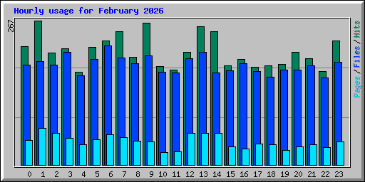 Hourly usage for February 2026
