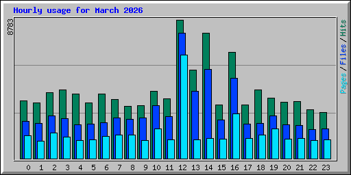Hourly usage for March 2026