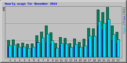 Hourly usage for November 2019