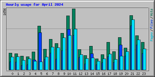 Hourly usage for April 2024