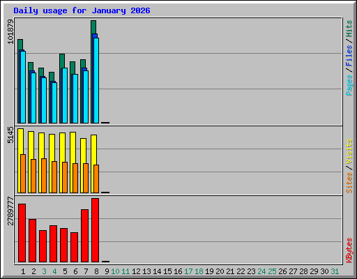 Daily usage for January 2026