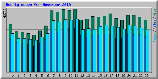 Hourly usage for November 2019