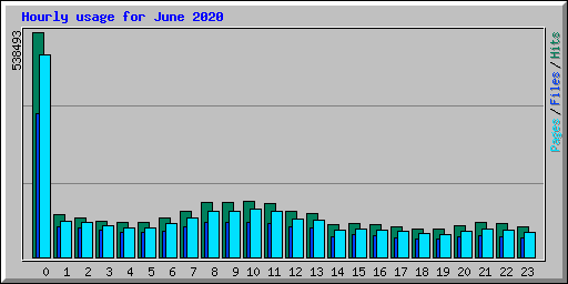 Hourly usage for June 2020