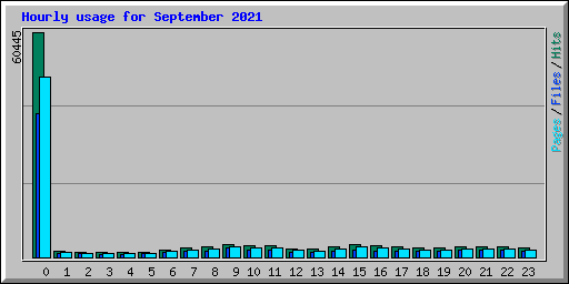 Hourly usage for September 2021