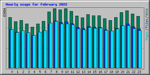 Hourly usage for February 2022