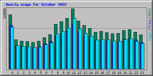 Hourly usage for October 2022