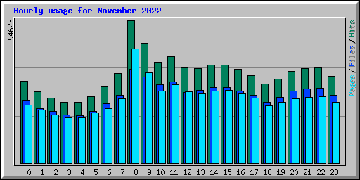 Hourly usage for November 2022