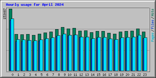 Hourly usage for April 2024