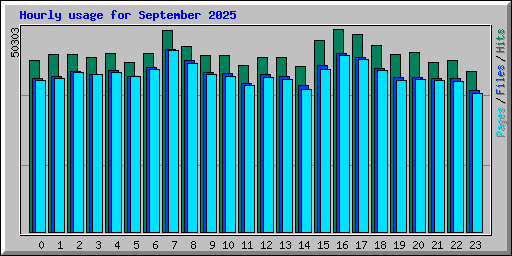 Hourly usage for September 2025