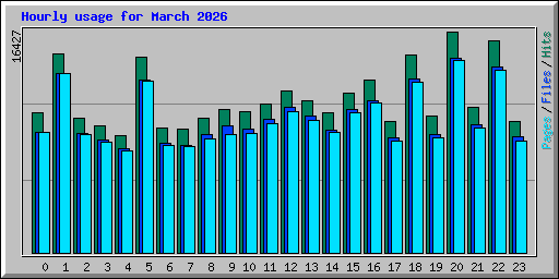 Hourly usage for March 2026