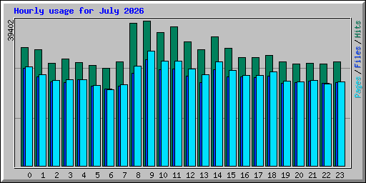 Hourly usage for July 2026