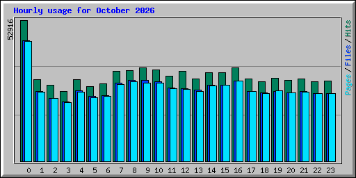 Hourly usage for October 2026